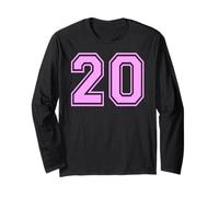 20 Numero Venti Sport Varsity College Girl Matching Maglia a Manica