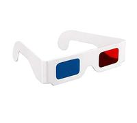 20 occhiali 3D in cartone rosso ciano anaglifo per la visualizzazione di Internet DVD VHS Broadcast TV cinema sala proiezione casa facile da piegare e trasportare
