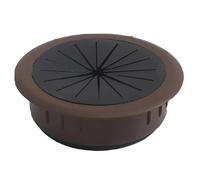 20 occhielli per tavolo da scrivania, 60 mm, con passacavi, per scrivania, organizer da scrivania per casa e ufficio (marrone nero)