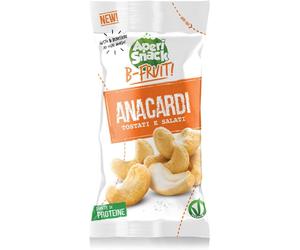 20 pacchetti aperisnack b-fruit ANACARDI tostati al forno e salati da 25 grammi