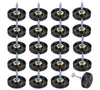 20-Pack Coperchi Per Viti, 1" Dia Coperchi Decorativi Per Specchio [Nero]