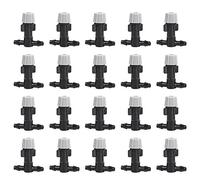 20 Pack Irrigazione Ugelli atomizzatori Sprinkler Heads + Tee Joints for Mogging Fogging Spray Watering Plant di raffreddamento dei fiori Home Graden Irrigation