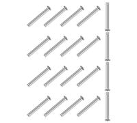 20-Pack Perno a Cerniera M6x55mm in Acciaio Inossidabile per Fixings