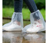 20 Paia Copriscarpe Impermeabili Monouso Usa e Getta,Copriscarpe Antiscivolo Trasparenti per Pioggia con Elastico,Calzari Monouso Impermeabil per Uomo Donna,Copri Scarpe Antipioggia per Esterni e Casa