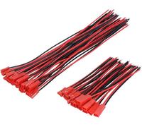 20 paia di connettori JST 2 pin 22 AWG | cavi in silicone, per batteria Lipo,...