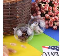 himaly 20 Pezzi Palla di Plastica Acrilico Trasparente Palle di Natale Fillable Chiaro Bagno di Plastica Muffa Palla Ornamento di Plastica da Riempire Decorazioni Natalizie Albero e Matrimonio (5cm)