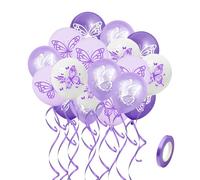 20 Palloncini A Farfalla Viola, 1 Rotolo Di Nastro Viola, Farfalle Per Decorazioni Di Compleanno, Decorazioni Di Compleanno Viola, Festa Con Farfalle, Palloncini Foil A Farfalla Blu E Viola