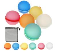 20 palloncini ad acqua con chiusura automatica, magnetici, riutilizzabili, in silicone, con borsa a rete, per battaglie d'acqua, piscina, spiaggia, attività familiari (20 pezzi)