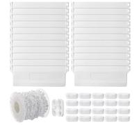 20 pannelli di contrappeso, 127 mm, con catena bianca da 10 m, 20 connettori per catena, per tende, accessori per tende verticali, accessori per finestre