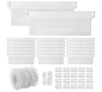 20 pannelli di contrappeso per tende a lamelle da 127 mm, parti di ricambio per tende verticali, 20 pezzi di ricambio e 10 metri, catena bianca e 20 connettori per tende verticali