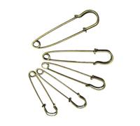 20 PC Extra Large Bronze Safety Pins Di Sicurezza Clip Per Cardigan
