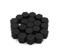 20 Pcs 19mm Black Silicone Car Vehicle Wheel Tyre Hub Screw Bolt Nut Cap Covers