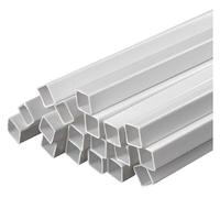 20 Pcs ABS Hollow Square Tube Side Length 3-10Mm 500Mm Plastic Model Suitable for Architectural, length 5mm(Side length 8mm)