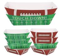 20 Pcs Addobbi Feste Vassoi Carta Servire Forniture Per Tema Calcistico