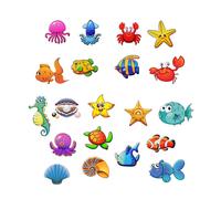 20 Pcs Adesivi Per Bambini Doccia Dei Cartoni Animati Murali Bagni