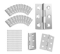 20 Pcs Cerniera a Vite Acciaio Inox 44mm × 31mm, Cerniere per Mobili, Cerniere per porte a Scomparsa Pieghevoli per Porta Legno Nautica Pieghevoli Armadio Hardware ante cucina