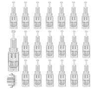20 Pcs Dermapen Microneedling 42 Aghi Needles Cartucce Per Aghi Derma Pen Micro Nano Needling Per Penna Con Aghi Confezionata Singolarmente Per Auto Electric Deep Microaghi Derma Pen