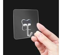 20 PCS Ganci Adesivi Trasparenti Adesivo Con Gancio Senza Traccia