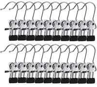 20 Pcs Ganci per Scarponi, 360° Ganci per Bucato, Mollette Portatili in Metallo Appendino con Clip Antiscivolo Appendini da Viaggio Per Pantaloni, Scarpe, Calze, Stivali, Asciugamano