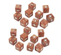 20 pcs matematica più meno dadi di segno, dadi di calcolo del calcolo di matematica da 16 mm set per istruzione infantile, set di dadi dell'insegnante, prop. (Marrone)