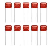 20 Pcs Metallized Polypropylene Film Capacitors, CBB22 630V 104J 0.1UF Assortment Kit for Electronics Appliances and Saving Lamps, Red Capacitance Meters