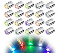 20 pcs Mini Luci LED a Batteria, LED Decorative per Modello in Miniatura, Lucine LED Decorative Adatto per Giocattoli Decorativi, Case Delle Bambole, Modelli Artigianali Fai-Da-Te (Luce colorata)