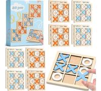 20 PCS Mini Puzzle Bambini in Legno, Gadget Compleanno Bambini, Regalini Fine Festa Invitati, Regalini per Alunni, Giochini per Feste di Compleanno, Imballaggio individuale, Set 20 Puzzle Tic Tac Toe