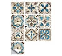 20 PCS Muro Piastrelle Adesivi,Colore semplice,stile marocchino,PVC Piastrelle Adesivi Autoadesivo Carta da parati Impermeabile Adesivi murali per la cucina,guardaroba,15x15cm