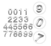 20 Pcs Numeri Civici Moderni in Metallo Numero Di Targa Digitale Della Porta