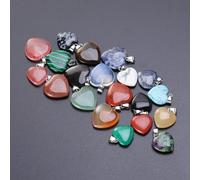 20 Pcs Pietre Forma Di Cuore Charm Per Collane Ciondoli Pendenti