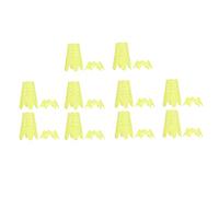 20 Pcs Plastic Golf Ball Holder Tees, Adjustable Height Golf Tees for Mats, Short and Long Flight Path Golf Tees with Durable Design for Indoor Outdoor Simulator Practice, Ideal fo (Gialla)