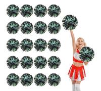 20 Pcs pom poms cheer,13.7inch with Four finger payment (matte black)