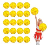 20 Pcs pom poms cheer,13.7inch with Four finger payment (Mixed gold)