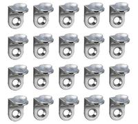 20 Pcs Right Fixing Clip Shelf Bracket Suct Base Glass Shelve --