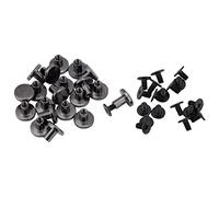 20 PCS Rivetti a testa piatta in rame Rivetti per cinturini a testa piatta in ottone + Vite nera 5mm 8mm Accessori artigianali in pelle(8mm)