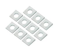 20 Pcs Rondelle Quadrate M10 Spessore 2-5.7mm Zincate