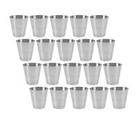20 Pcs Set Di Bicchiere Vino Acciaio Inossidabile Portatile Tazze Metallo