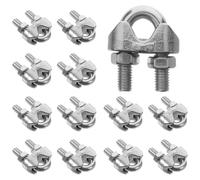 20 Pcs Set Di Giacca Via Cavo Morsetto Fissaggio Della Fune Serracavi