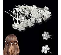 20 Pcs Sposa Forcine Capelli Accessori sposa strass per donna, Matrimonio Nuziale Copricapo Fermagli di Cristalli punti luce mollette di U,2 Stile