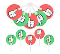 20 Pcs Strumenti Didattici Risposta in Classe Pollice Su Sì, No Pagaie