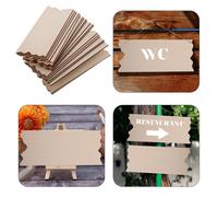 20 Pcs Targa in Legno Per Cartello Da Appendere Di Placca Vuota