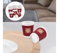 20 Pcs Tazze Da Te Di Carta Bicchieri Rossi Coppe Nozze Per Banchetti