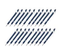 20 penne a sfera retrattili in metallo con punta toccante dello schermo, clip in metallo, punta da 1,0 mm, scrittura senza intoppi, per penne edificanti per lavoro e studio