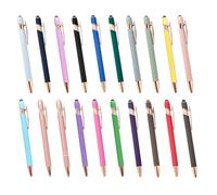 20 penne a sfera retrattili in metallo con punta touch screen da 1,0 mm, scrittura senza intoppi, per scrivere diari, disegnare, disegnare