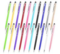 20 penne per tutti i telefoni cellulari 2 in 1, pennino capacitivo touch screen con penna a sfera e tablet penna per tutti i tablet penna a mano per iPad iPhone Samsung Tablet Smartphone