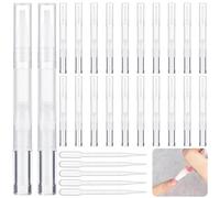 20 penne vuote per olio per cuticole da 3 ml con 5 contagocce, penne trasparenti con punta a pennello, penne vuote per olio per unghie, contenitori cosmetici per lucidalabbra, tubi liquidi per la