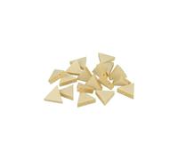 20 PERLE TRIANGOLI LEGNO - 17X19X4.7 MM - GIOIELLI