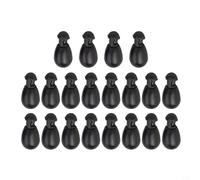 20 perline a cambio rapido per pesca alla carpa, perline antiurto in ABS per cambiare istantaneamente la lunghezza dell'amo, strumenti per l'attrezzatura da corsa, nero e marrone, dimensioni 9 x 5,5