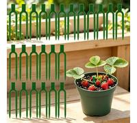 20 perni di supporto per piante, clip a forma di fragola per giardino | 20 perni di supporto per piante di fragole per corridori, talee, clip da giardino, steli radicanti, addestramento delle
