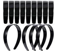 20 Pezzi 1 Pollice Nero Pianura Craft Fasce di Plastica con Denti Accessori per Capelli Fai Da Te in Plastica Fasce Copricapo